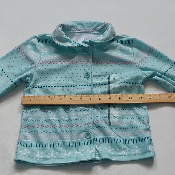 Just One You by Carter's Teal Patterned Girls Pajama Set Size 3T - Picture 3 of 9